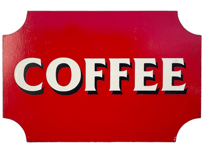Coffee Wooden Sign Props, Prop Hire
