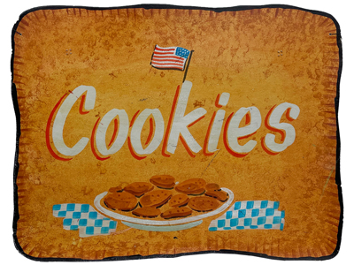 Cookies Handpainted Sign Props, Prop Hire