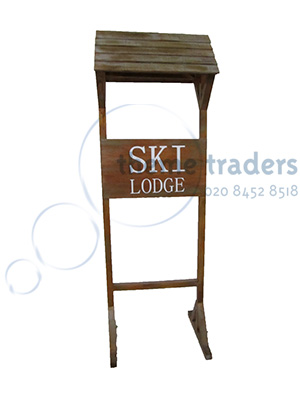Ski Lodge Sign Props, Prop Hire