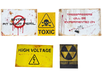 Toxic Nuclear Hospital Signs Props, Prop Hire