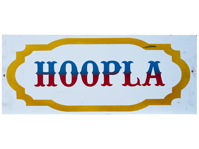 Hoopla Fairground Sign Props, Prop Hire