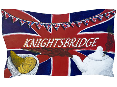 Knightsbridge London Handpainted Sign Props, Prop Hire