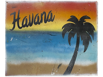 Havana Cuba Handpainted Sign Props, Prop Hire