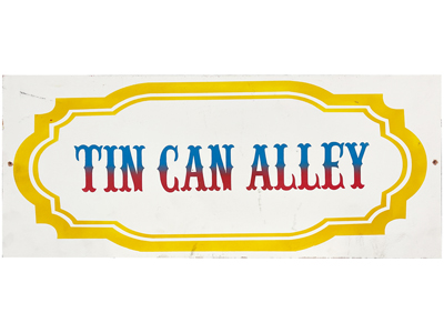 Tin Can Alley Sign Props, Prop Hire