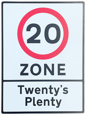 Roadsign Traffic 20 Twentys Plenty Sign Props, Prop Hire
