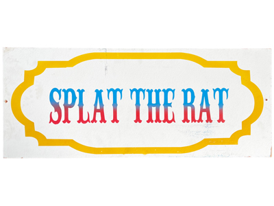 Splat the Rat Sign Props, Prop Hire