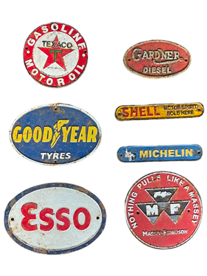 Cast Iron Original Garage Oil Tyres Petrol (Priced Per Item) Props, Prop Hire