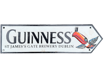 Cast Iron Guinness Sign Props, Prop Hire