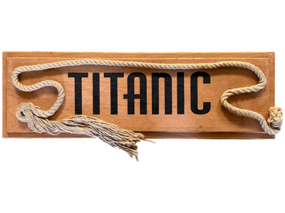 Wooden Titanic Sign Props, Prop Hire