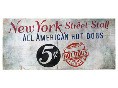 New York Hotdog Sign Props, Prop Hire