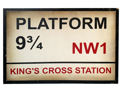 Harry Potter Platform Sign Props, Prop Hire