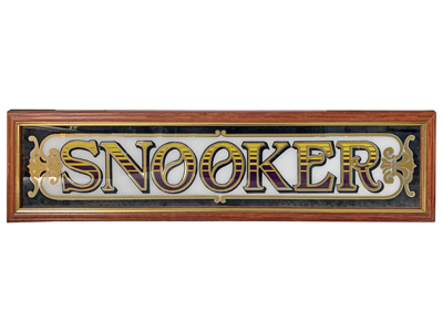 Glass Period Pub Snooker Sign Props, Prop Hire