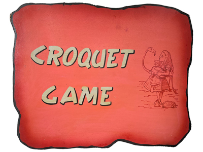 Croquet Game Handpainted Sign Props, Prop Hire