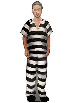 Prison Inmate Silhouette Props, Prop Hire