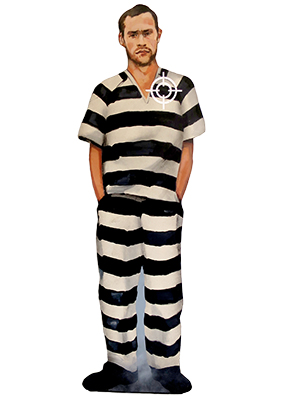 Prison Inmate Silhouette Props, Prop Hire