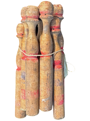 Wooden Vintage Fairground Skittles Props, Prop Hire