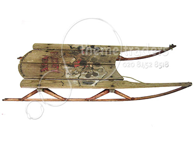 Mickey Rustic Sleigh Props, Prop Hire
