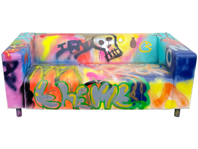 Graffiti Sofa Props, Prop Hire