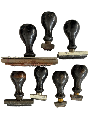 Vintage Rubber Stamps Props, Prop Hire