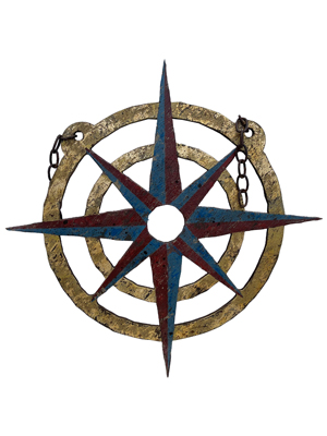 Wooden Ancient Mystical Star Double Sided Hanging Props, Prop Hire