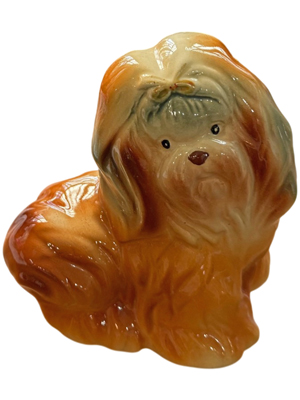Vintage Ceramic Pekinese Dog Statuette Props, Prop Hire