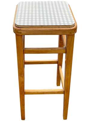 Gingham Top Retro Stool Props, Prop Hire