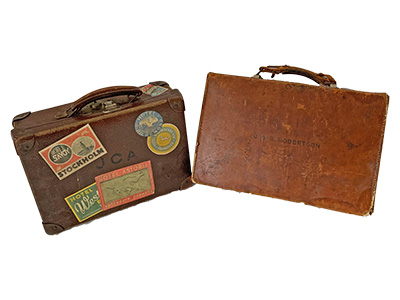 Leather Travelling Case Props, Prop Hire