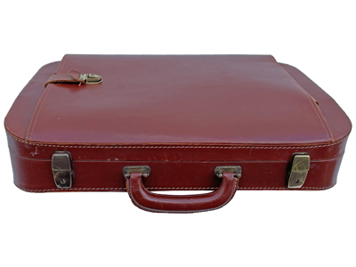 Brown Leather Executive Briefcase With Front Pocket Props, Prop Hire