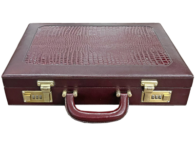 Burgundy Crocodile Briefcase(non opening) Props, Prop Hire