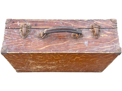 Wooden Period Characterful Briefcase Props, Prop Hire