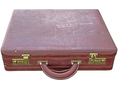 Brown Executive Briefcase (Doesn't Open) Props, Prop Hire