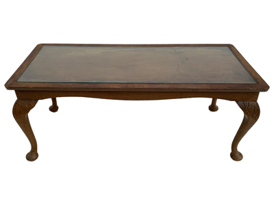 Vintage Walnut Low Coffee Table Props, Prop Hire