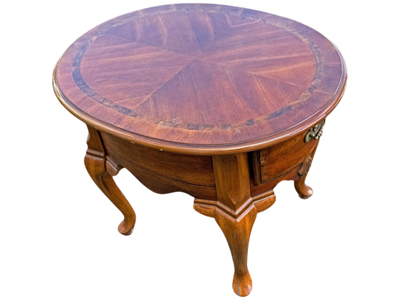 Inlaid Mahogany Side Table with Drawer Props, Prop Hire