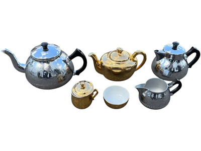 Gold and Silver Teapots and Service Props, Prop Hire