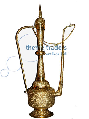 6 Foot Brass Coffee Pot Props, Prop Hire