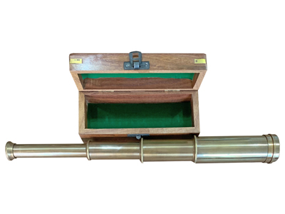Brass Extending Telescope Props, Prop Hire