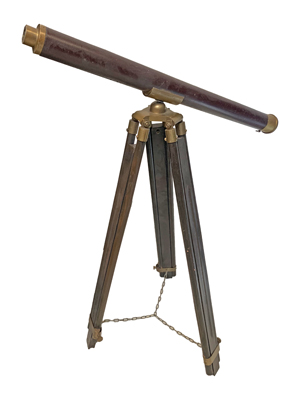 Leather Telescope on Stand Props, Prop Hire