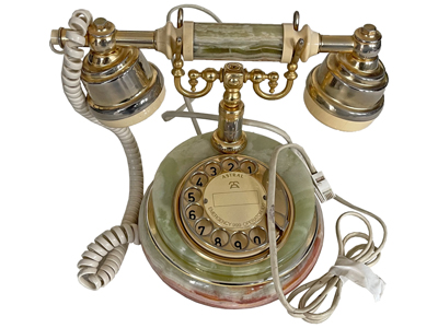 Green Vintage Telephone Props, Prop Hire