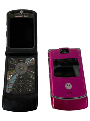 Motorola Fliptop Mobile Telephones Props, Prop Hire
