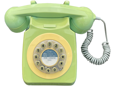 Lime Green Telephone Props, Prop Hire