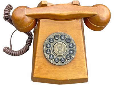 Wooden Telephone Props, Prop Hire