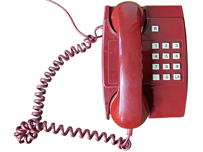 Deep Love Red Maroon Telephone Props, Prop Hire