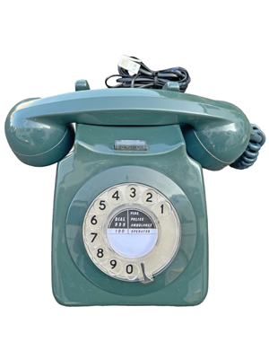 Teal Blue Rotary Telephone Props, Prop Hire
