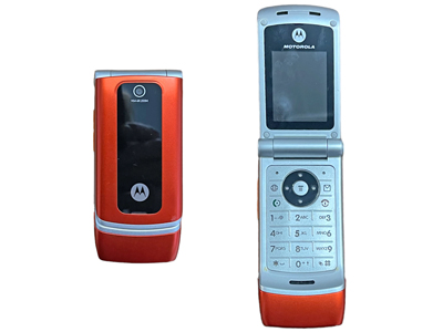 Orange Mobile Flip Top Telephone Props, Prop Hire