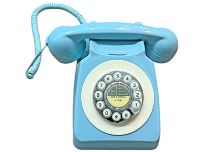 Baby Powder Blue Telephone Props, Prop Hire