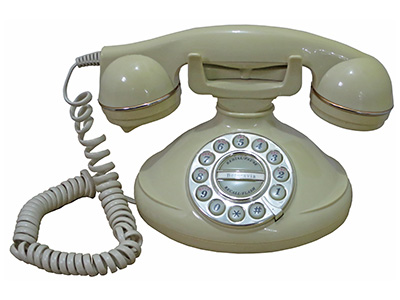 Cream Retro Telephone Props, Prop Hire