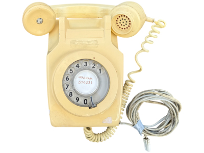 Cream Wall Hanging Telephone Props, Prop Hire