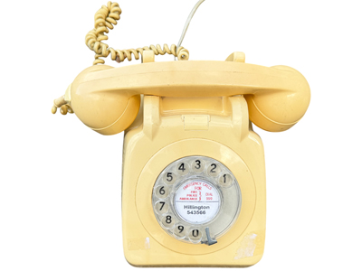 Cream Rotary Dial Reto Telephone Props, Prop Hire