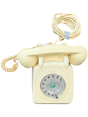 White Retro Rotary Dial Telephone Props, Prop Hire