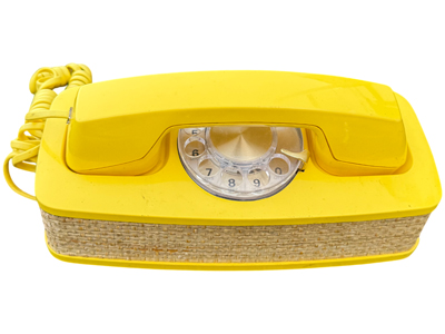 Crosley Yellow Rotary Telephone Props, Prop Hire